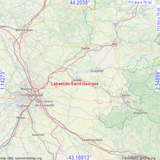 Labastide-Saint-Georges on map