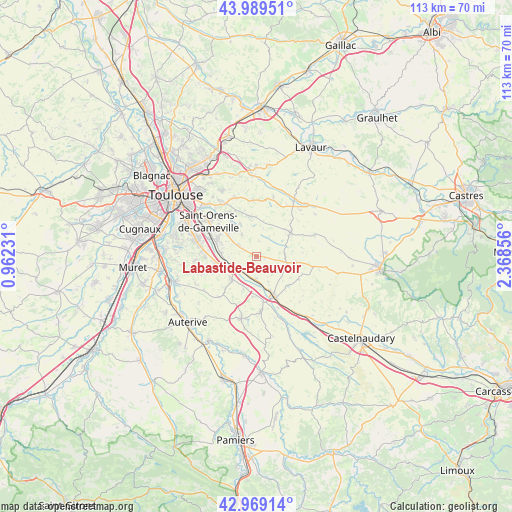 Labastide-Beauvoir on map