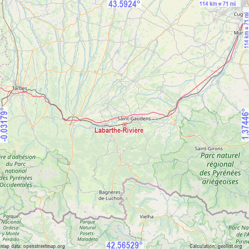 Labarthe-Rivière on map