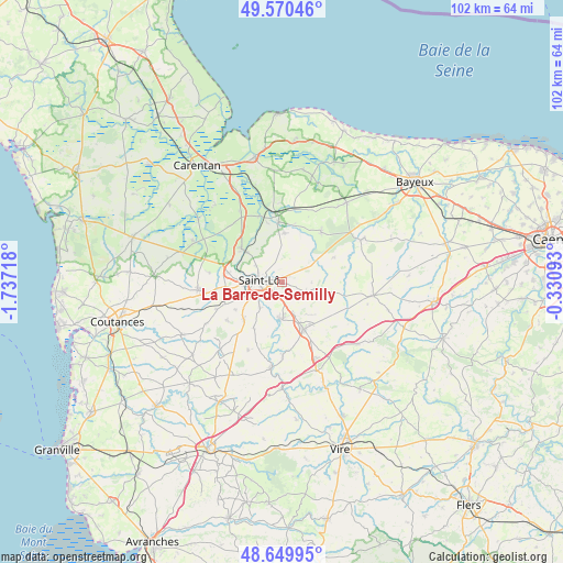La Barre-de-Semilly on map