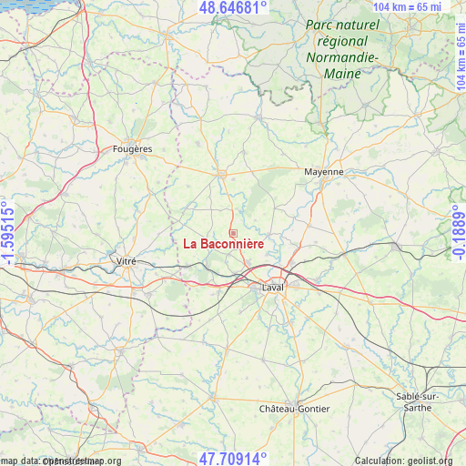 La Baconnière on map