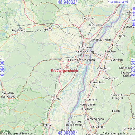 Krautergersheim on map