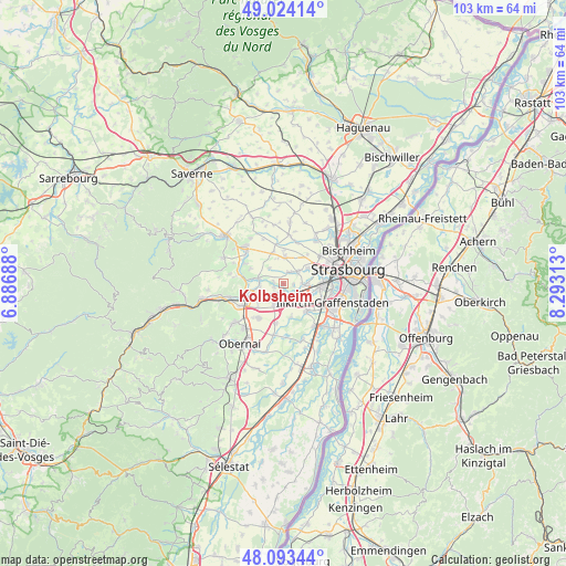 Kolbsheim on map