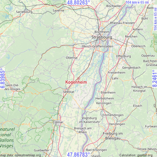 Kogenheim on map