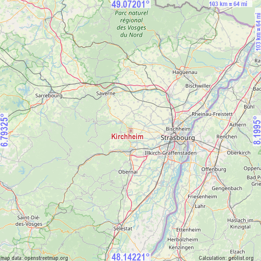 Kirchheim on map