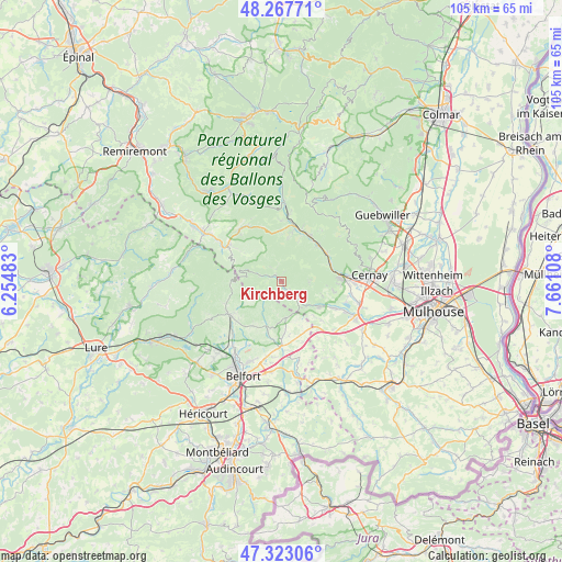 Kirchberg on map