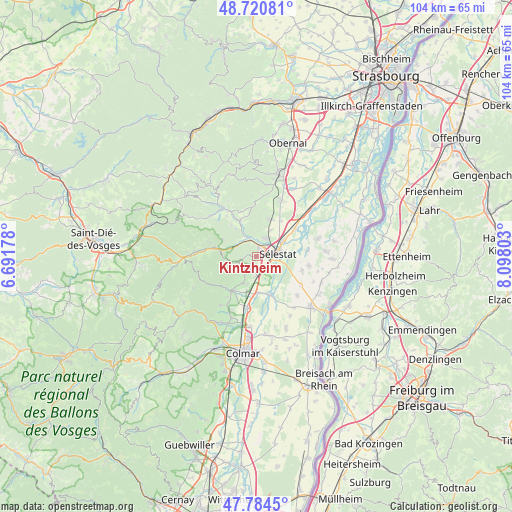 Kintzheim on map