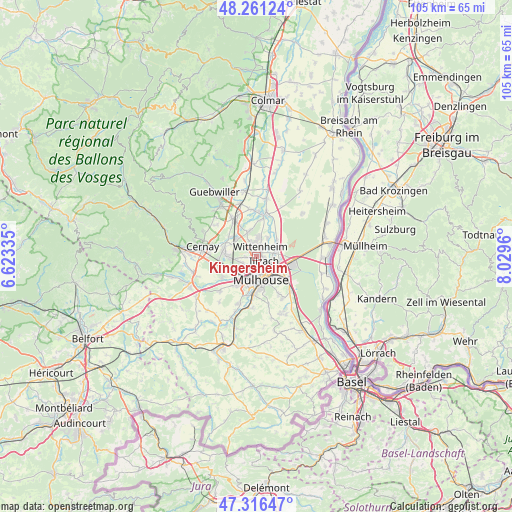 Kingersheim on map