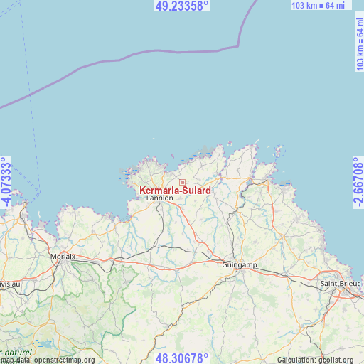 Kermaria-Sulard on map