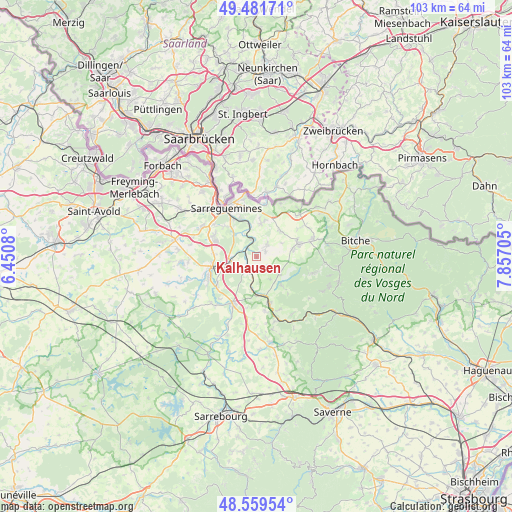 Kalhausen on map