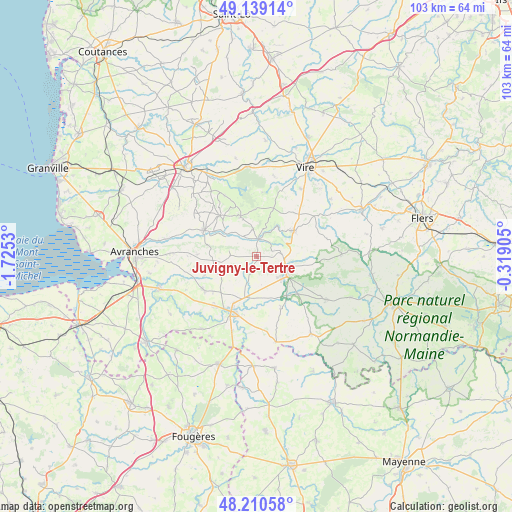 Juvigny-le-Tertre on map