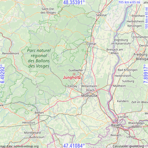 Jungholtz on map