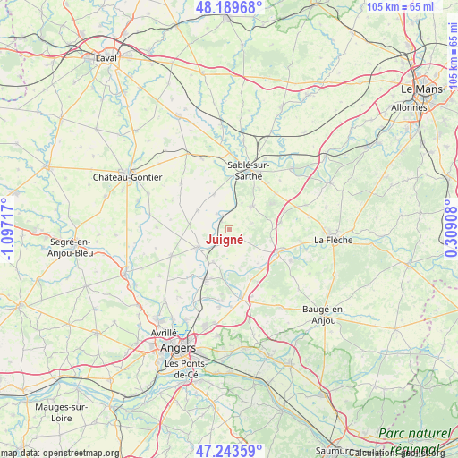 Juigné on map