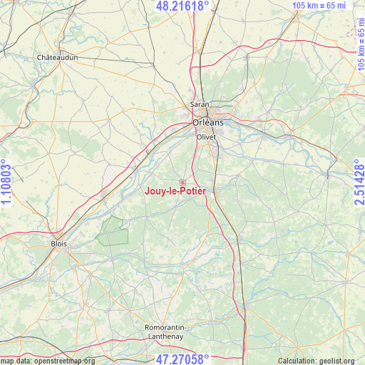 Jouy-le-Potier on map