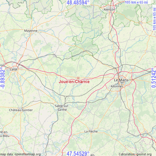 Joué-en-Charnie on map