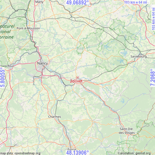 Jolivet on map