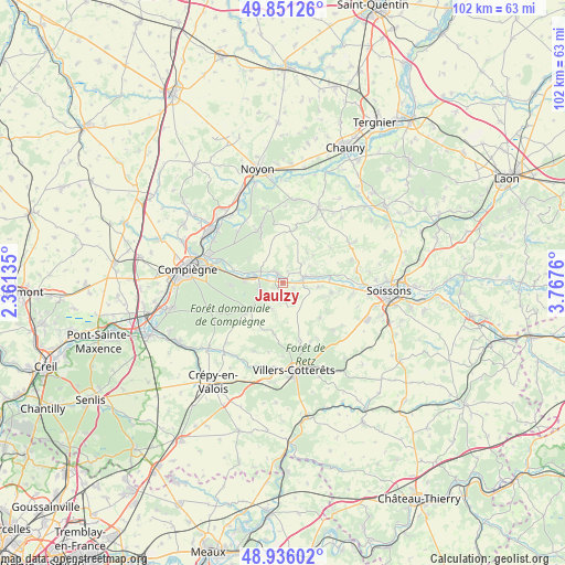 Jaulzy on map