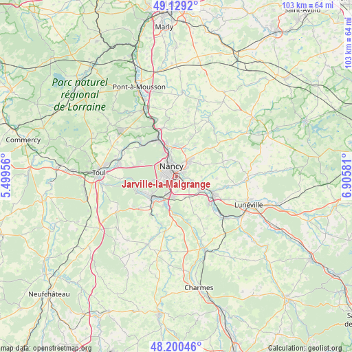 Jarville-la-Malgrange on map