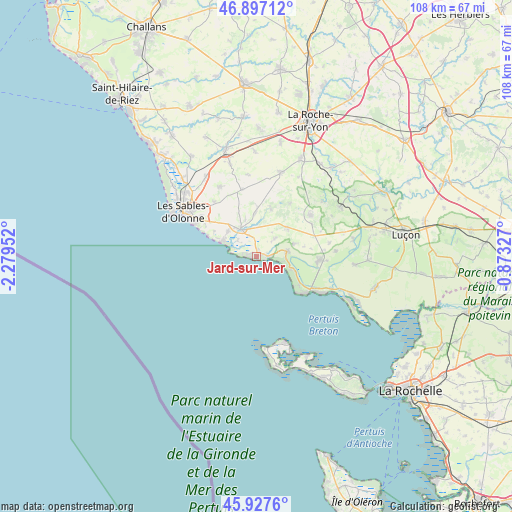 Jard-sur-Mer on map