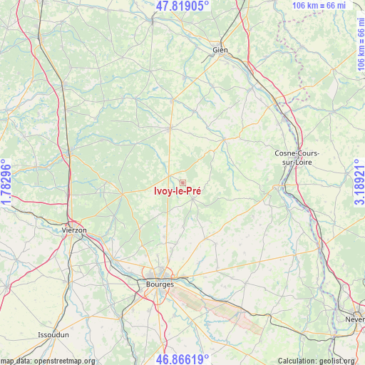 Ivoy-le-Pré on map