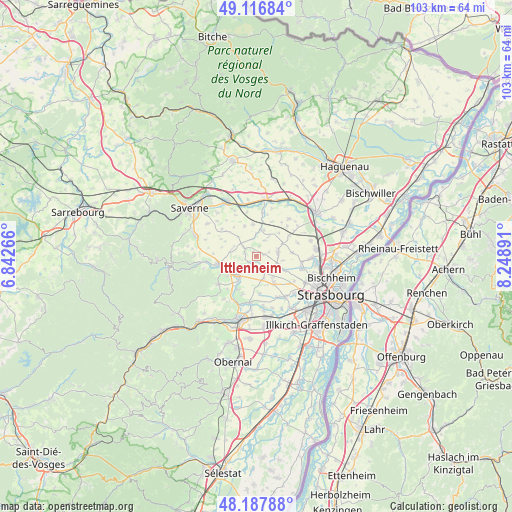Ittlenheim on map