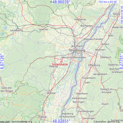 Innenheim on map