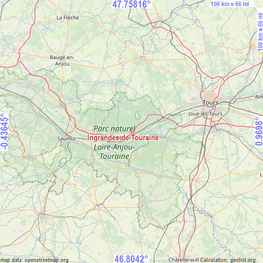 Ingrandes-de-Touraine on map