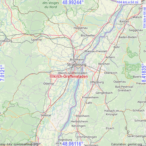 Illkirch-Graffenstaden on map