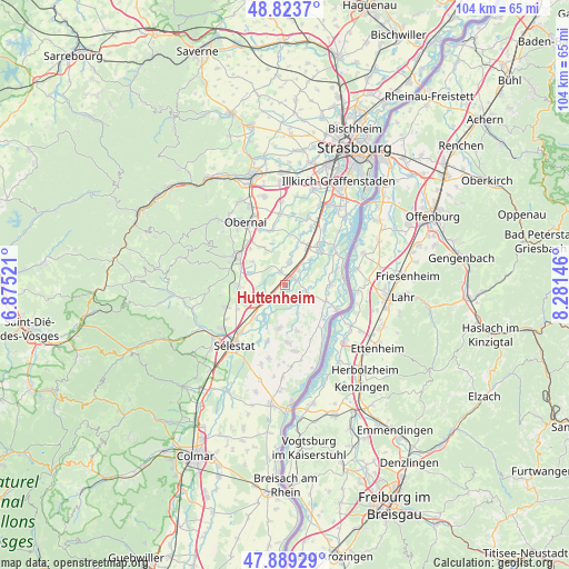 Huttenheim on map
