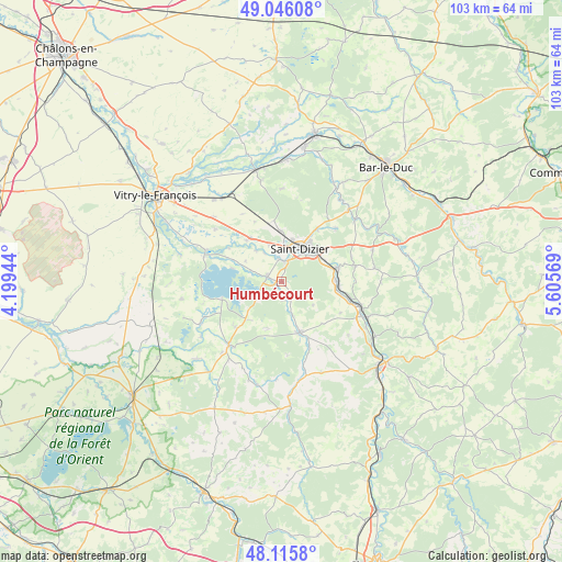 Humbécourt on map