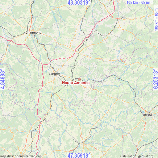 Haute-Amance on map