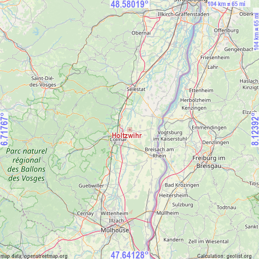 Holtzwihr on map