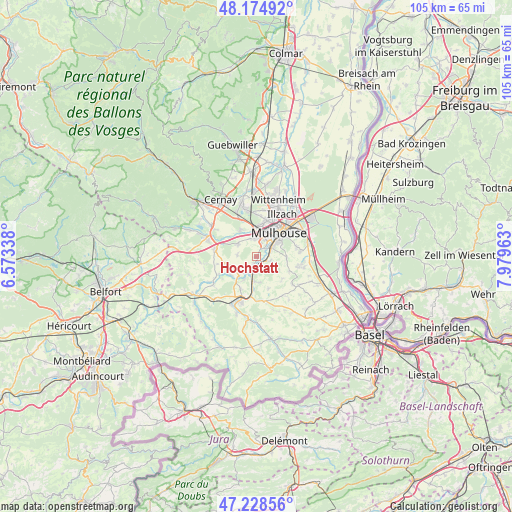 Hochstatt on map