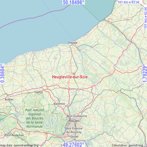 Heugleville-sur-Scie on map