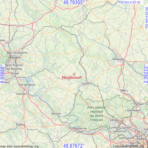 Heudicourt on map