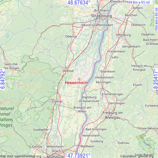 Hessenheim on map