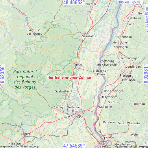 Herrlisheim-près-Colmar on map