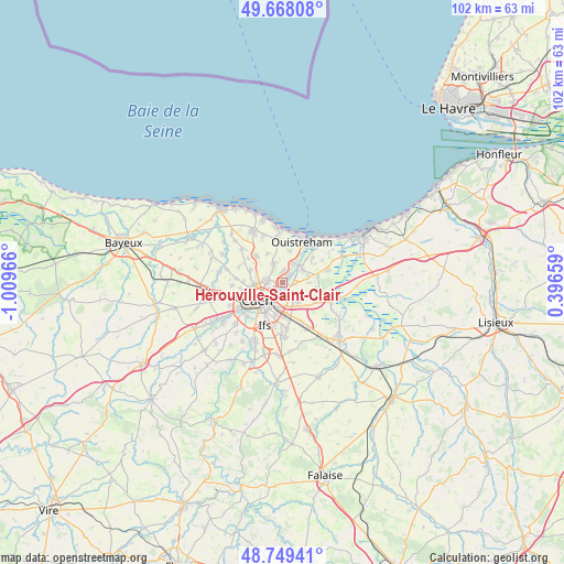 Hérouville-Saint-Clair on map