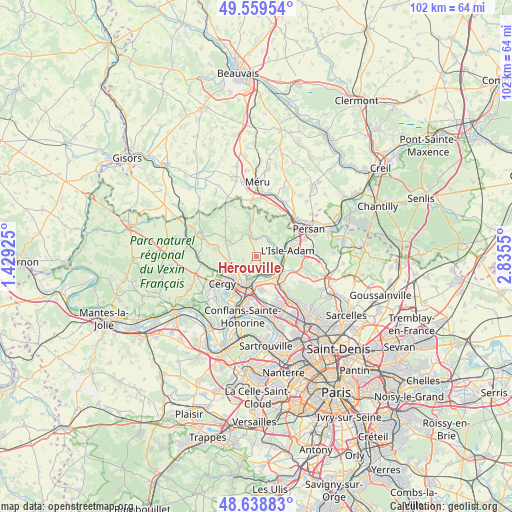 Hérouville on map