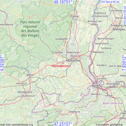 Heimsbrunn on map