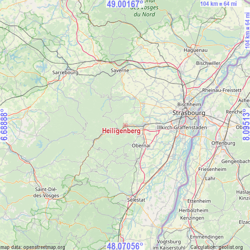 Heiligenberg on map