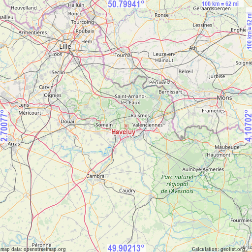 Haveluy on map