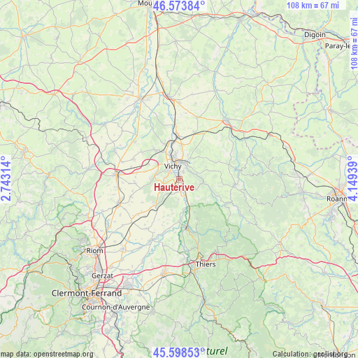 Hauterive on map