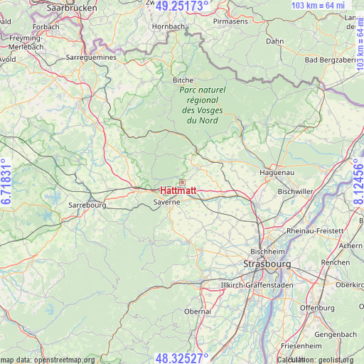 Hattmatt on map