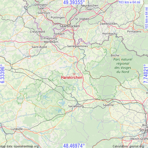 Harskirchen on map