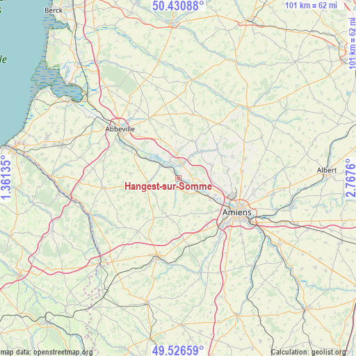 Hangest-sur-Somme on map
