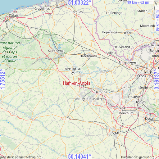 Ham-en-Artois on map