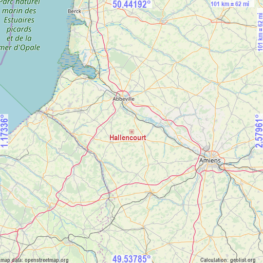 Hallencourt on map