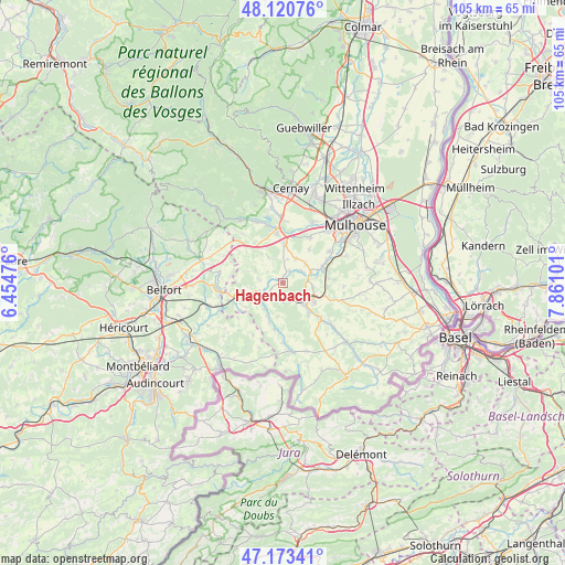 Hagenbach on map