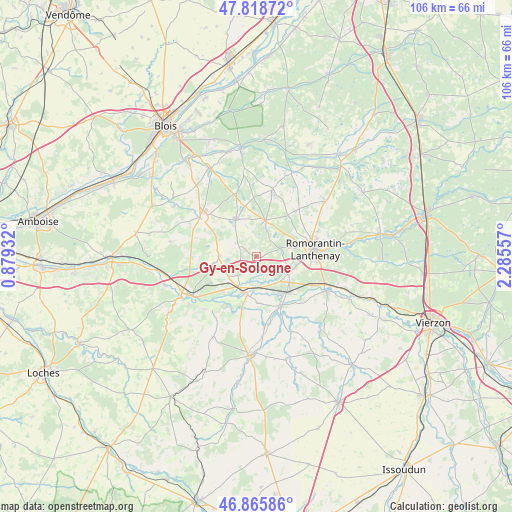 Gy-en-Sologne on map